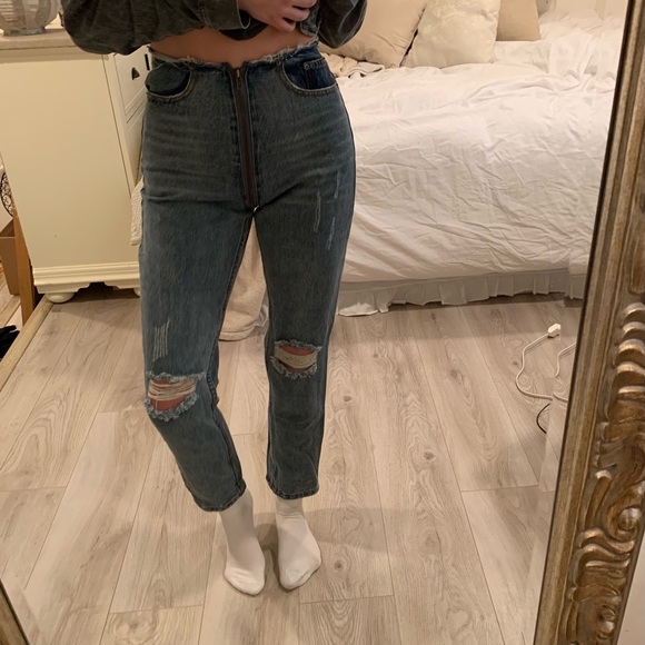 Paper Heart Full Zip Straight Jeans - Picture 4 of 5